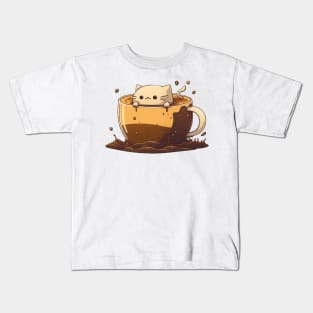 Cup of Coffee Catte Kids T-Shirt